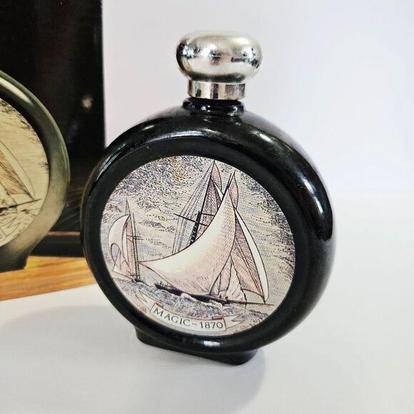 Vintage Old Spice Commemorative Flask Decanter "Magic 1870" After Shave With Box - Picture 2 of 12